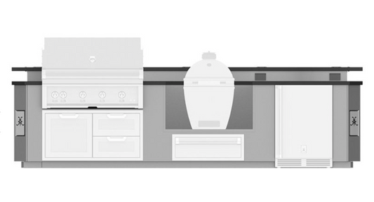 Hestan Grill, Entertainment, Suite, Dispenser Beer, Bar, Foot Rail, Campania, 12 Foot  (SS Countertop)