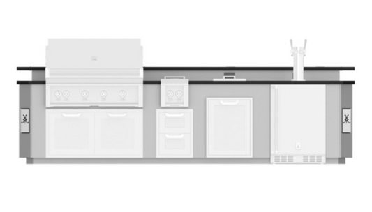 Hestan Grill, Entertainment, Suite, Dispenser Beer, Campania, 12 Foot   (Has SS Countertop)