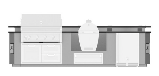 Hestan Grill, Entertainment, Suite, Stainless Countertop, Bar, Foot Rail, Campania, 12 Foot