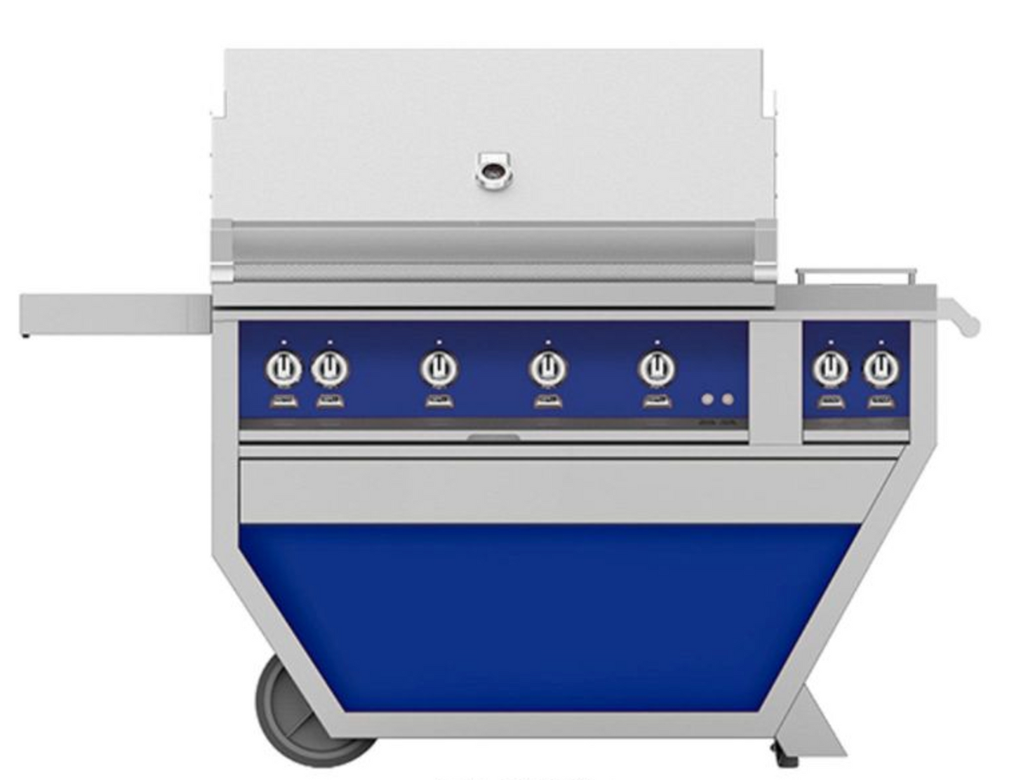 Hestan 42" Grill, (3) Trellis, (1) Sear, Rotisserie, Deluxe Cart-COLOR NG