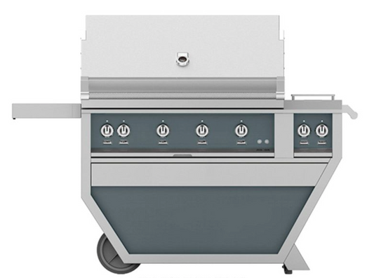 Hestan 42" Grill, (4) Sear, Rotisserie, Deluxe Cart COLOR LP