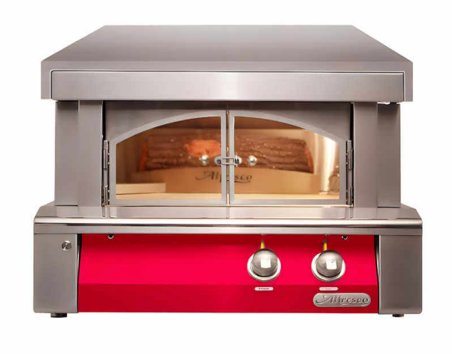 Alfresco 30" Pizza Oven For Countertop Mounting - Carmine Red-Gloss