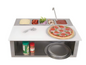 Alfresco 30" Pizza Prep & Garnish Rail w/ Food Pans