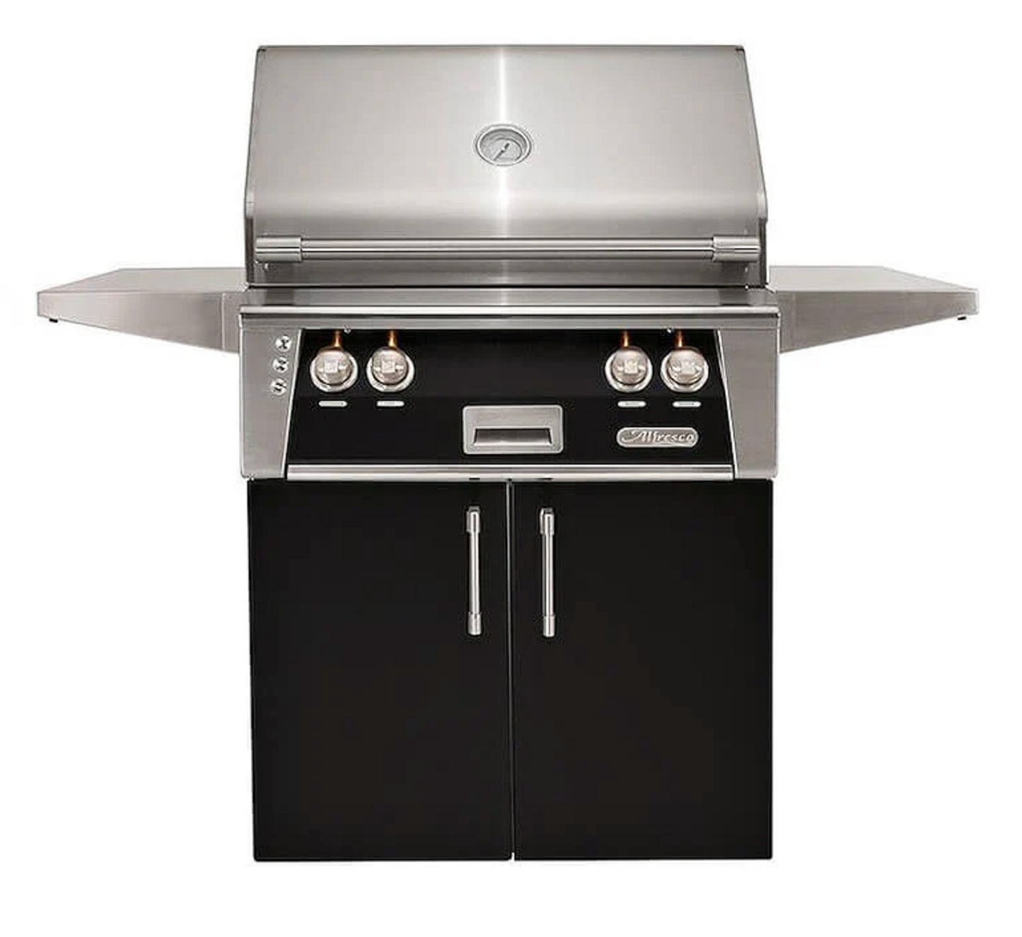 Alfresco 30" Standard Grill On Cart - Jet Black-Gloss