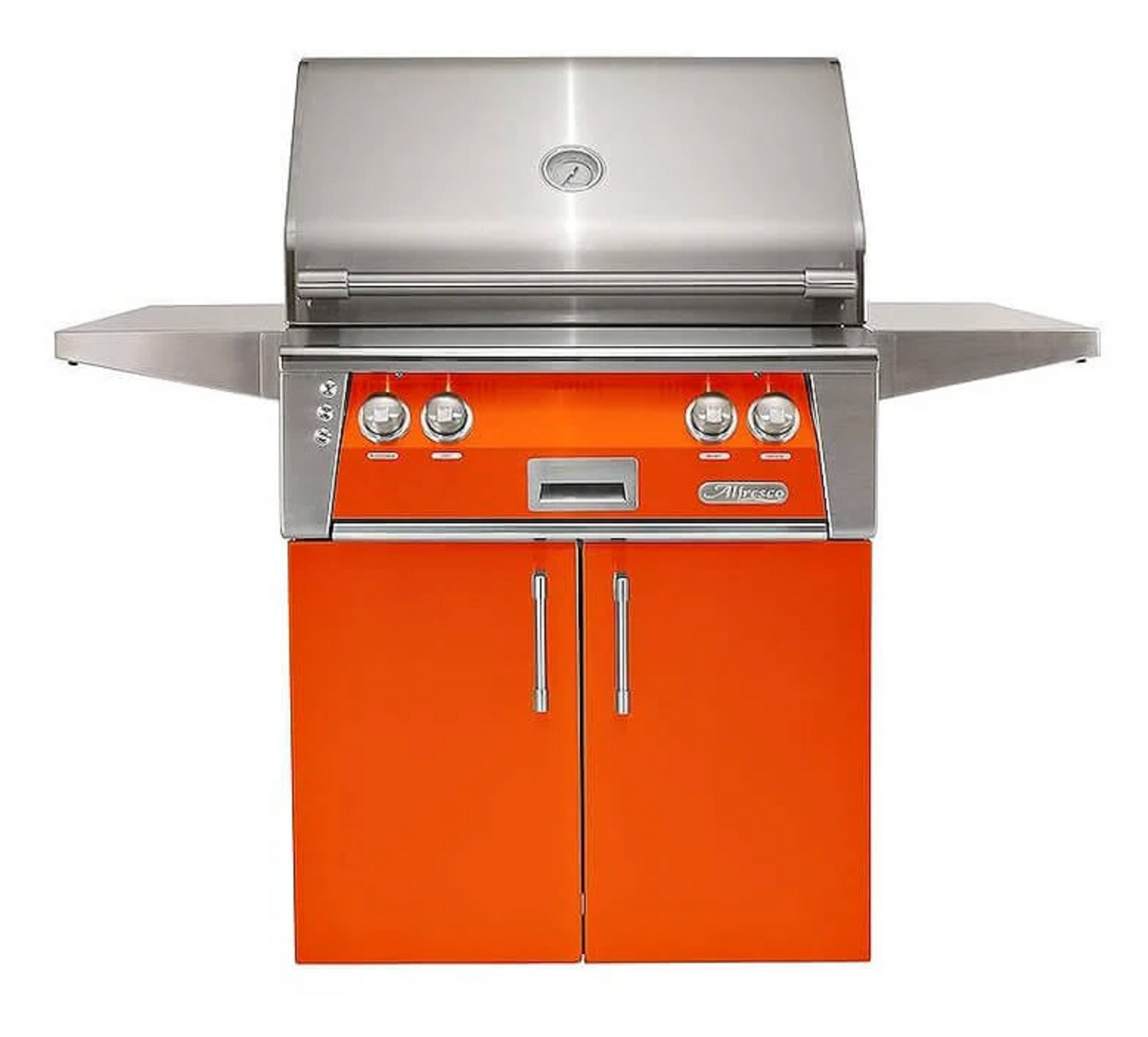 Alfresco 30" Standard Grill On Cart - Luminous Orange-Gloss