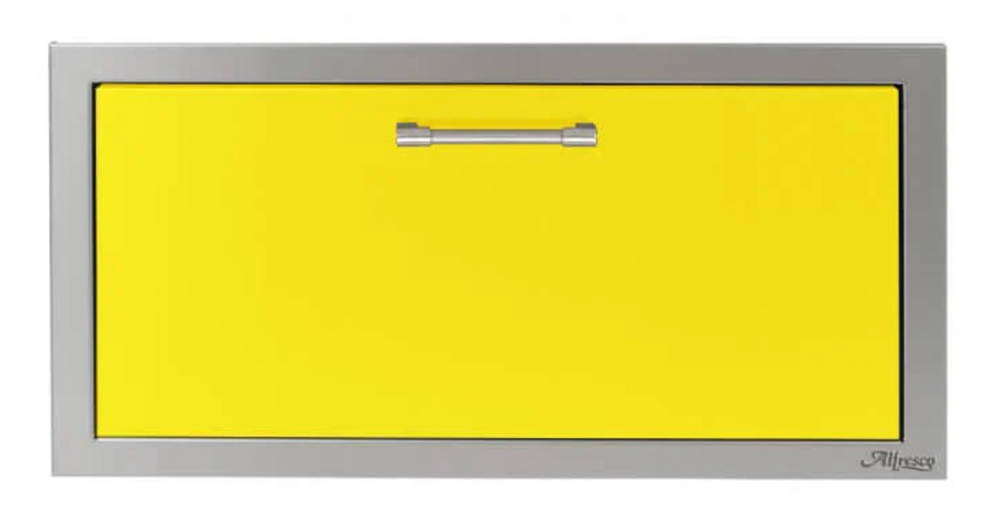 Alfresco 30" Versa Power Accessory Drawer - Traffic Yellow-Gloss