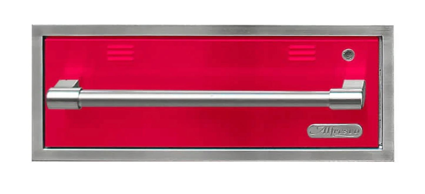 Alfresco 30" Warming Drawer - 110 Vac Powered - Raspberry Red-Gloss