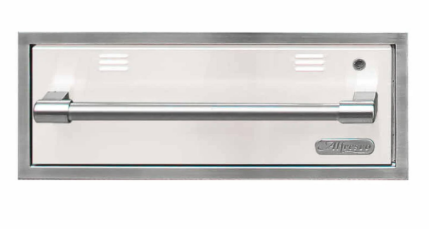 Alfresco 30" Warming Drawer - 110 Vac Powered - Signal White-Gloss