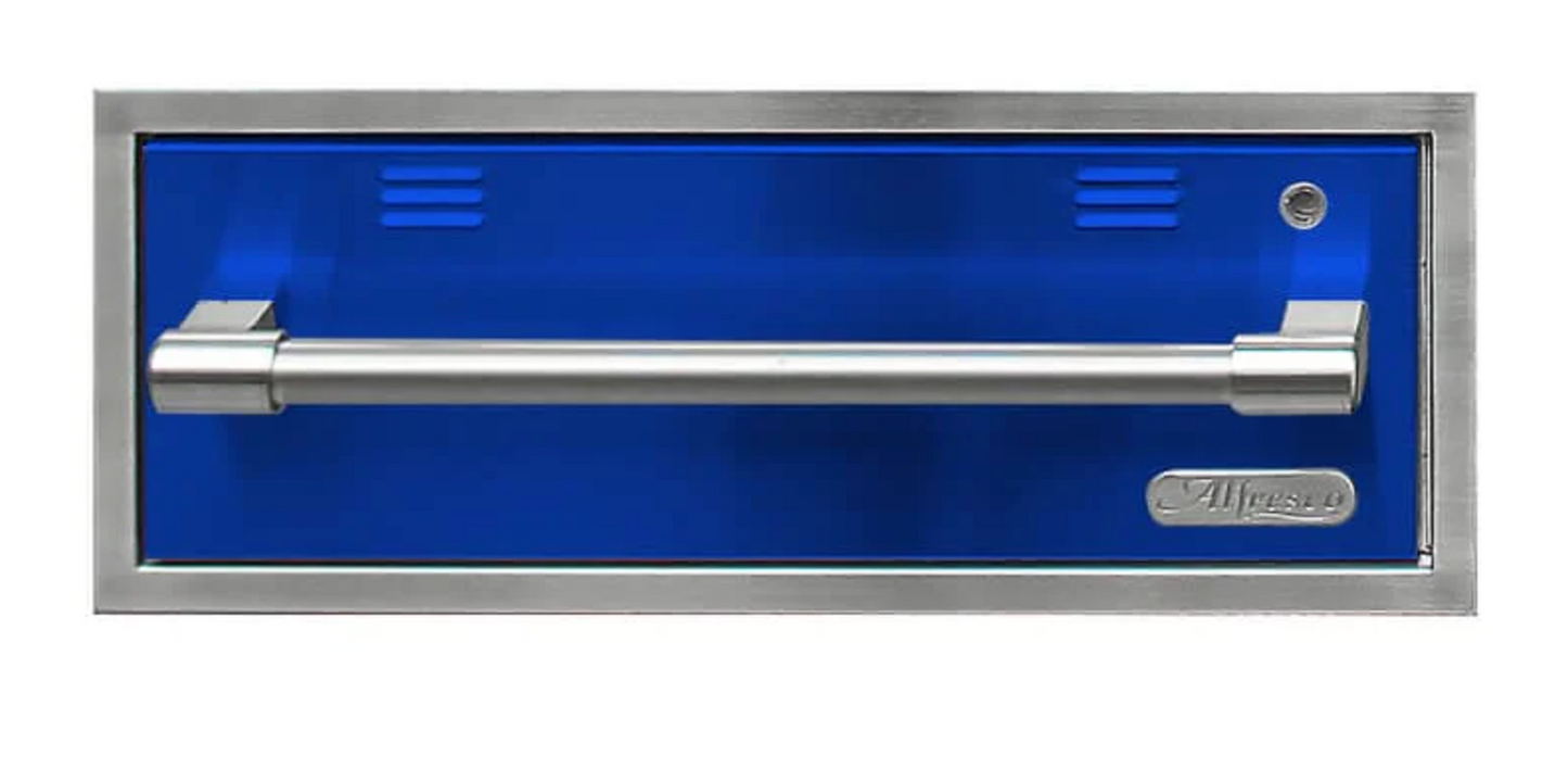 Alfresco 30" Warming Drawer - 110 Vac Powered - Ultramarine Blue-Gloss