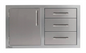 Alfresco 32" Three Drawers w/ Door On Left - Signal Grey-Gloss