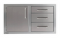 Alfresco 32" Three Drawers w/ Door On Right - Signal Grey-Gloss