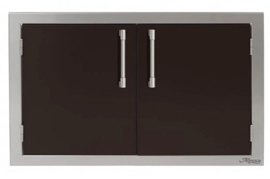 Alfresco 36" Double Access Door - Jet Black-Matte