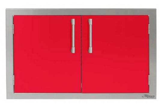 Alfresco 36" Double Access Door - Raspberry Red-Gloss