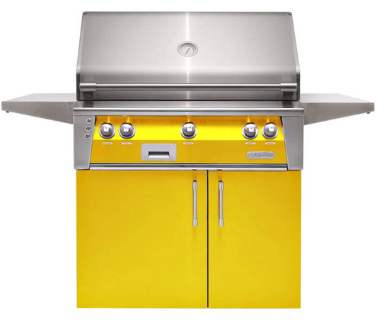 Alfresco 36" Sear Zone Grill Cart - Traffic Yellow-Gloss