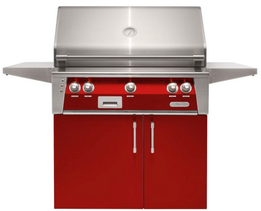 Alfresco 36" Standard Grill w/ Cart - Carmine Red-Gloss