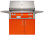 Alfresco 36" Standard Grill w/ Cart - Luminous Orange-Gloss