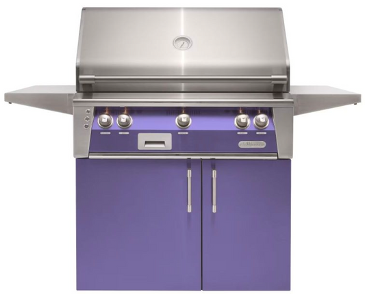 Alfresco 36" Standard Grill w/ Cart - Blue Lilac-Gloss