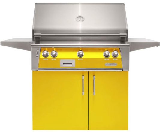 Alfresco 36" Standard Grill w/ Cart - Traffic Yellow-Gloss