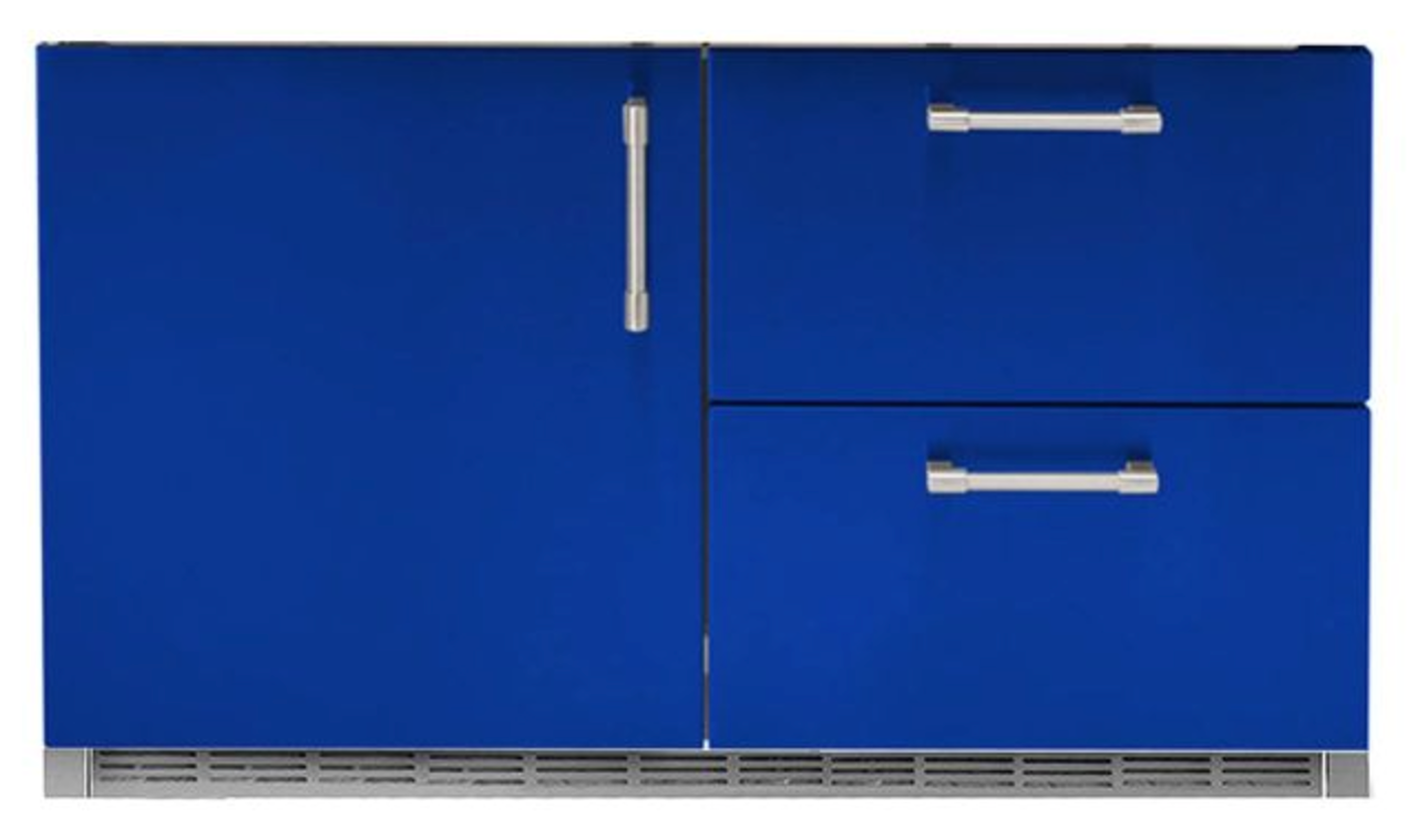 Alfresco 42" Built-In Under Grill Refrigerator - Ultramarine Blue-Gloss