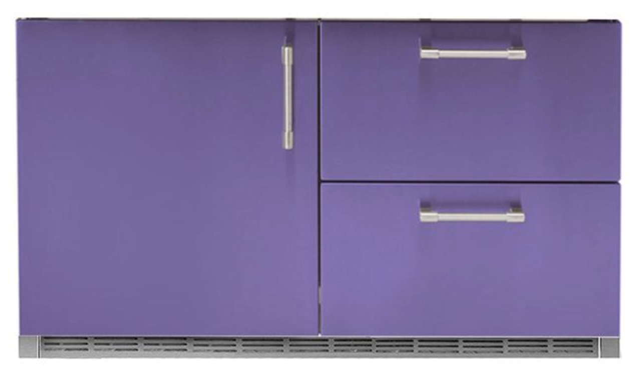 Alfresco 42" Built-In Under Grill Refrigerator - Blue Lilac-Gloss