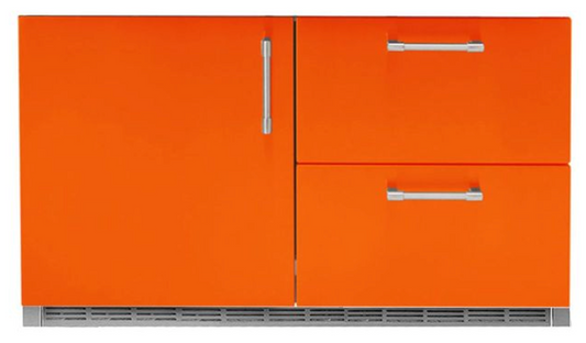 Alfresco 42" Built-In Under Grill Refrigerator - Luminous Orange-Gloss