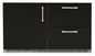 Alfresco 42" Built-In Under Grill Refrigerator - Jet Black-Matte