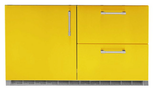 Alfresco 42" Built-In Under Grill Refrigerator - Traffic Yellow-Gloss