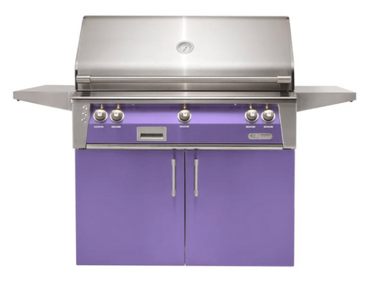 Alfresco 42" Sear Zone Grill w/ Cart - Blue Lilac-Gloss