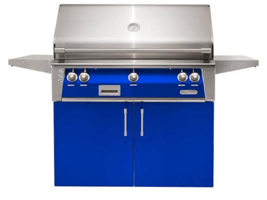 Alfresco 42" Sear Zone Grill w/ Cart - Ultramarine Blue-Gloss