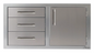 Alfresco 42" Door Drawer Combo - Right - Signal Grey-Gloss