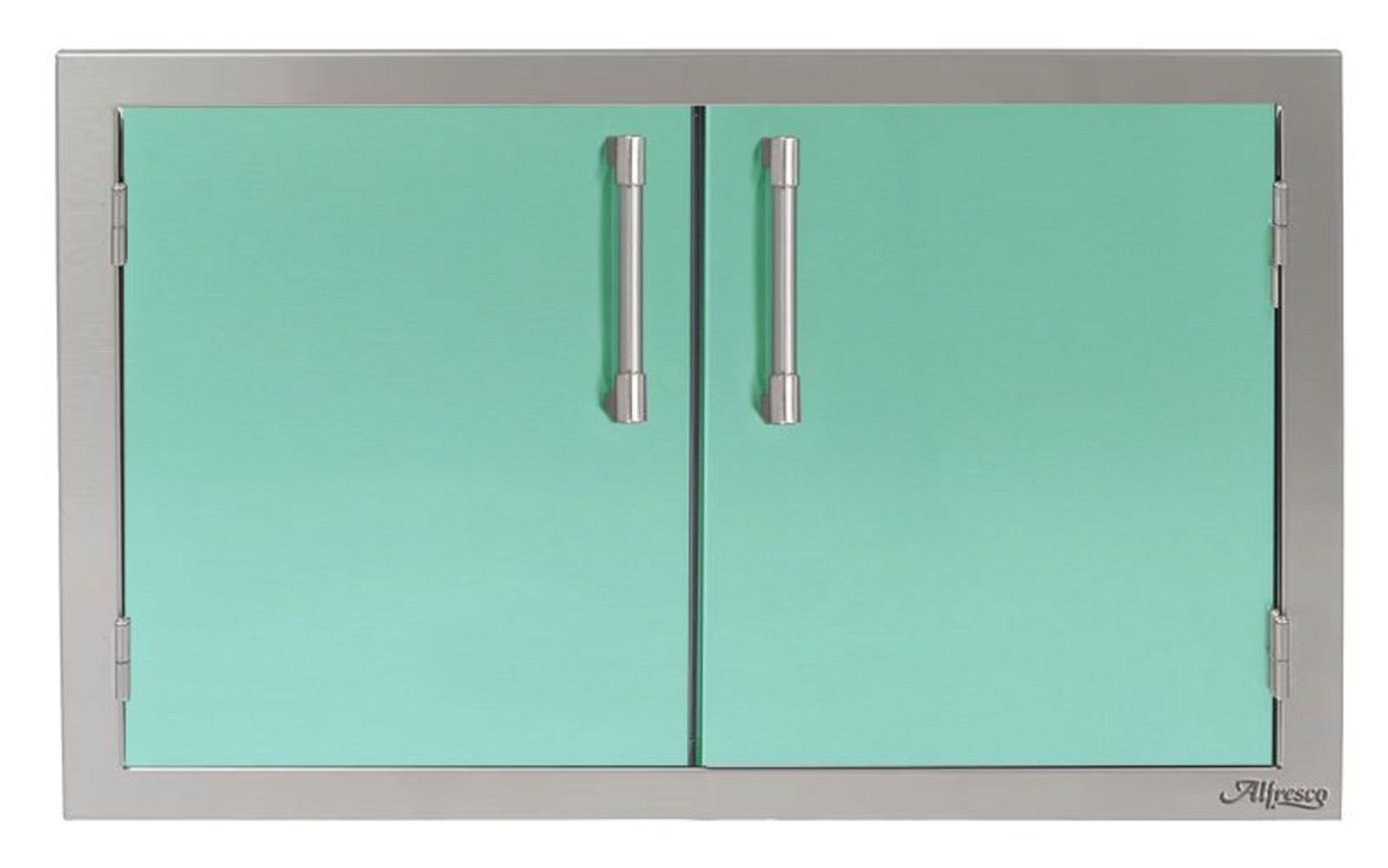 Alfresco 42" Double Access Door - Light Green-Gloss