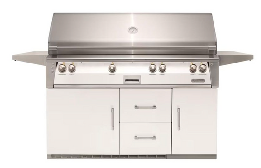 Alfresco 56" Sear Zone Grill On Refrigerated Base - Signal White-Matte