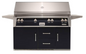 Alfresco 56" Sear Zone Grill On Refrigerated Base - Jet Black-Gloss