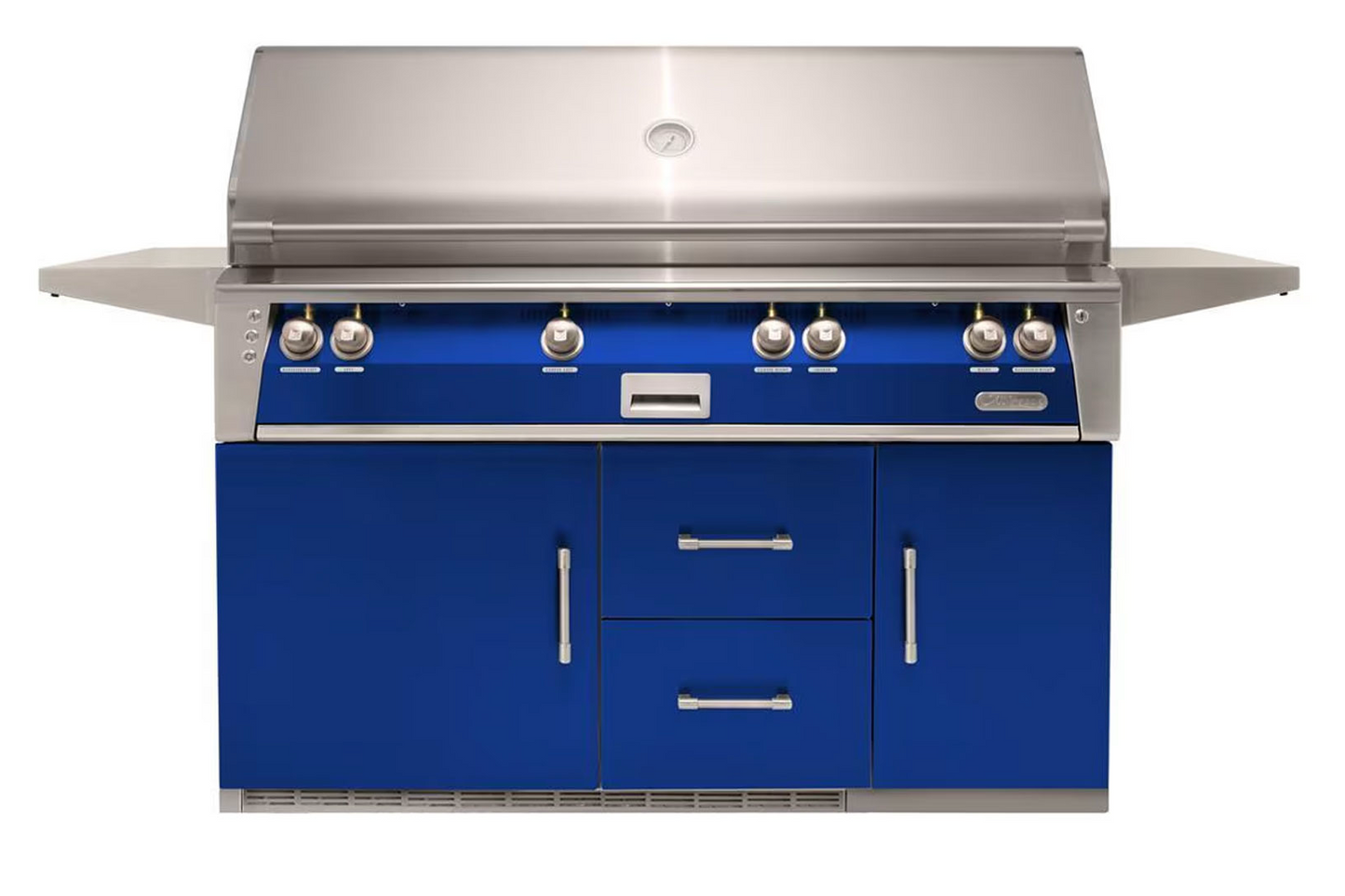 Alfresco 56" Sear Zone Grill On Refrigerated Base - Ultramarine Blue-Gloss