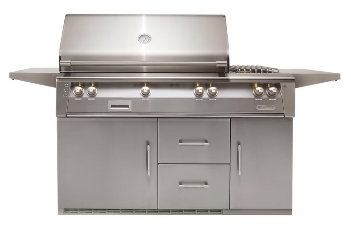 Alfresco 56" Sear Zone Grill On Refrigerated Base Dbl Side Burner  - Custom Color