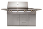 Alfresco 56" Sear Zone Grill On Refrigerated Base Dbl Side Burner  - Custom Color