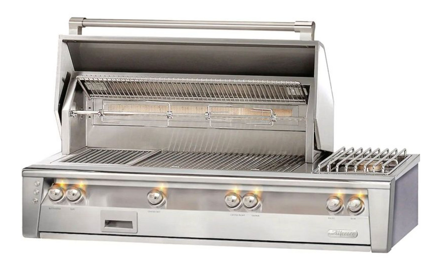 Alfresco 56" Sear Zone Grill With Dbl Side Burner Built-In - Signal Grey-Gloss