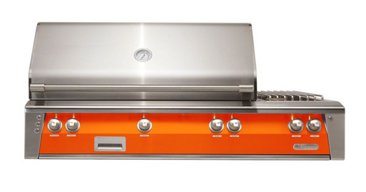 Alfresco 56" Sear Zone Grill With Dbl Side Burner Built-In - Luminous Orange-Gloss