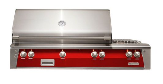 Alfresco 56" Sear Zone Grill With Dbl Side Burner Built-In - Carmine Red-Gloss