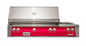 Alfresco 56" Sear Zone Grill With Dbl Side Burner Built-In - Raspberry Red-Gloss