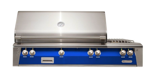 Alfresco 56" Sear Zone Grill With Dbl Side Burner Built-In - Ultramarine Blue-Gloss