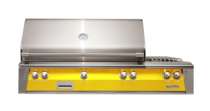 Alfresco 56" Sear Zone Grill With Dbl Side Burner Built-In - Traffic Yellow-Gloss