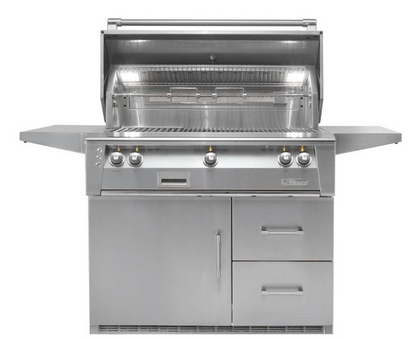 Alfresco 42" Standard Grill On Refrigerated Base - Signal White-Gloss