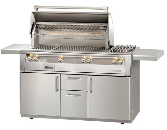 Alfresco 56" Searzone Grill w/ Sideburner Cart