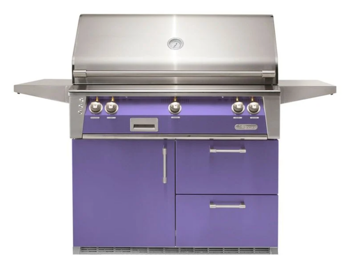 Alfresco 42" Standard Grill On Refrigerated Base - Blue Lilac-Gloss