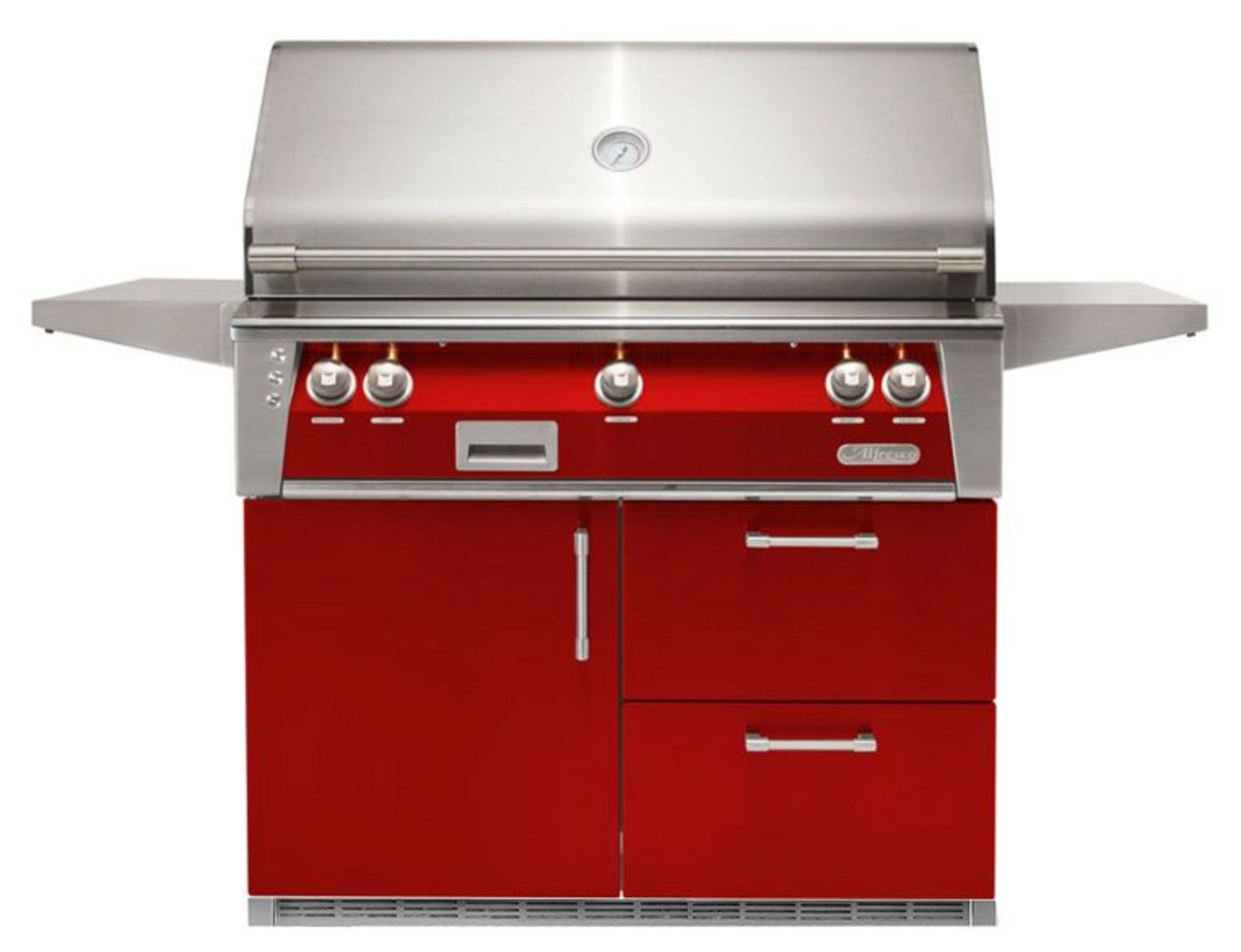 Alfresco 42" Standard Grill On Refrigerated Base - Carmine Red-Gloss