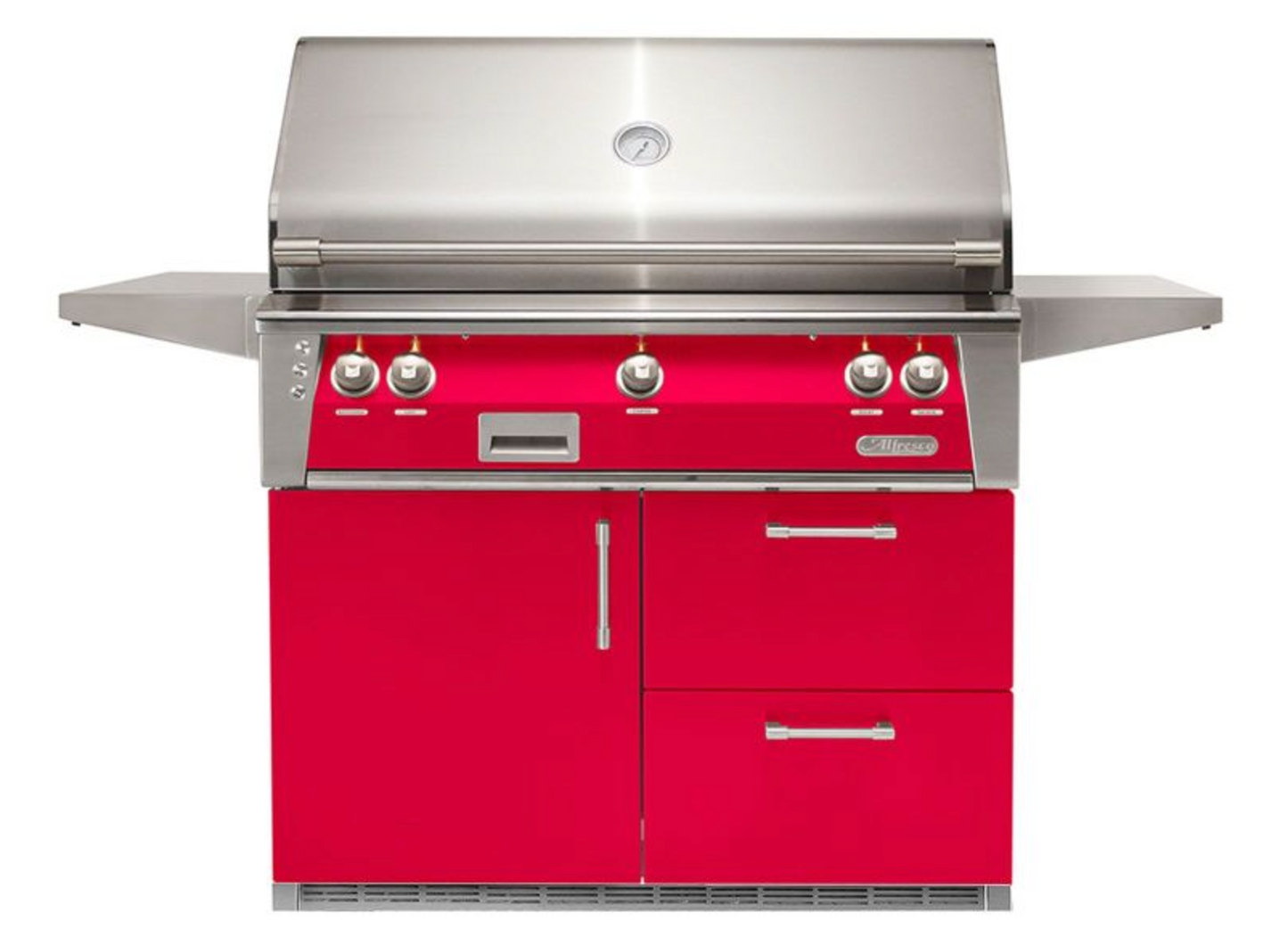 Alfresco 42" Standard Grill On Refrigerated Base - Raspberry Red-Gloss