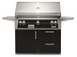 Alfresco 42" Standard Grill On Refrigerated Base - Jet Black-Matte