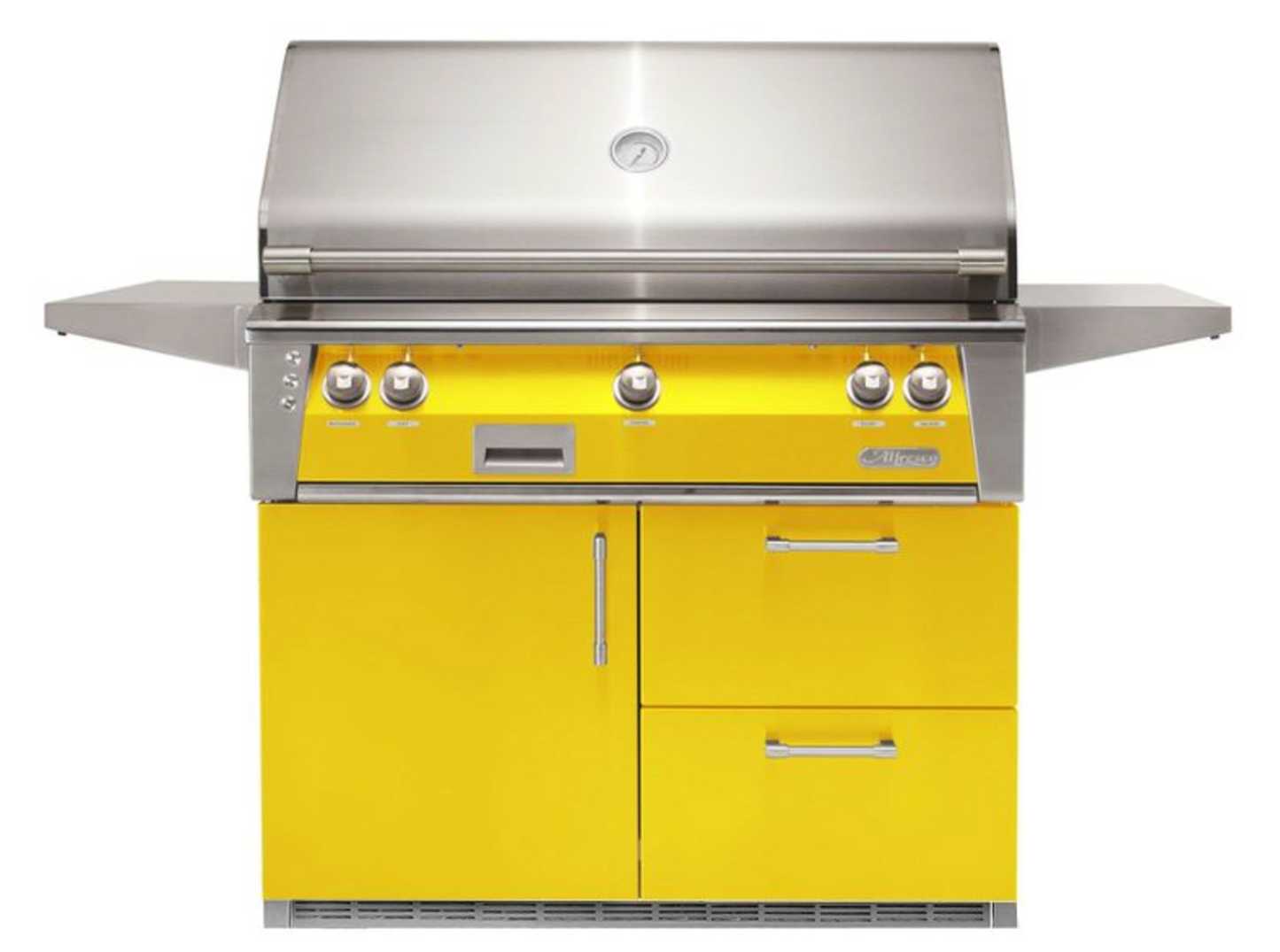 Alfresco 42" Standard Grill On Refrigerated Base - Traffic Yellow-Gloss