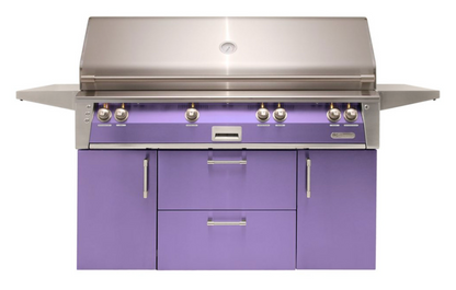 Alfresco 56" Standard All Grill w/ Cart - Blue Lilac-Gloss